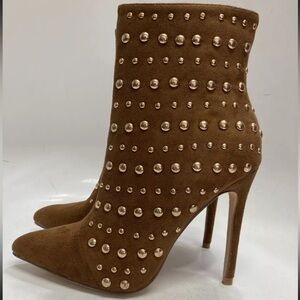 Elegant Collection Brissa Women's Camel/Brown Booties | Boots | NEW/ NEW in BOX!